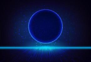 Modern Holographic Globe on Technology Background vector