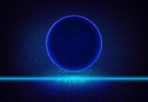 Modern Holographic Globe on Technology Background vector