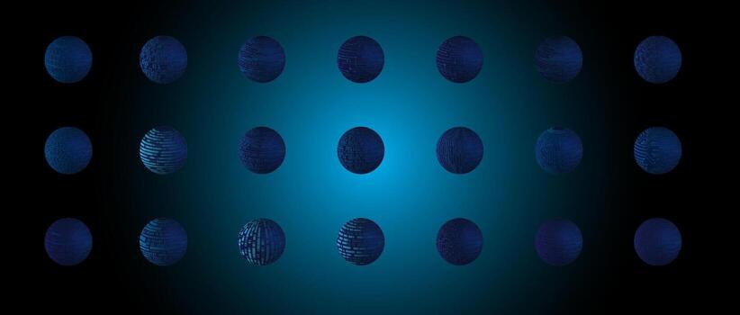 Modern Technology World Map Globe Set vector