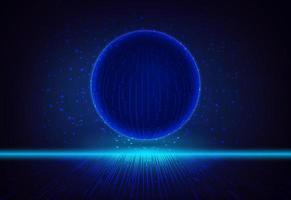 Modern Holographic Globe on Technology Background vector