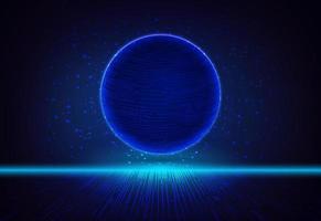 Modern Holographic Globe on Technology Background vector