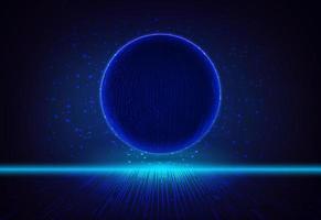 Modern Holographic Globe on Technology Background vector