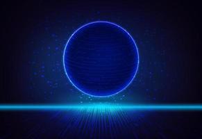 Modern Holographic Globe on Technology Background vector