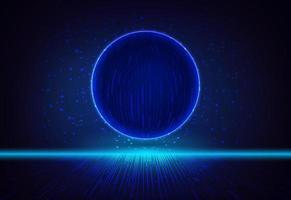 Modern Holographic Globe on Technology Background vector