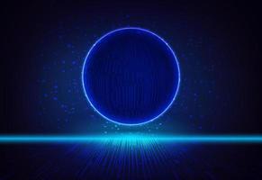 Modern Holographic Globe on Technology Background vector