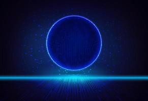 Modern Holographic Globe on Technology Background vector