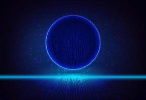 Modern Holographic Globe on Technology Background vector