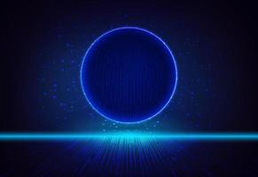 Modern Holographic Globe on Technology Background vector