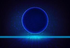 Modern Holographic Globe on Technology Background vector