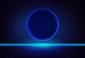 Modern Holographic Globe on Technology Background vector