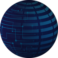 recorte de globo de mapa-múndi de tecnologia moderna png