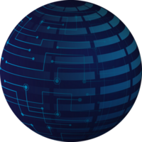 recorte de globo de mapa-múndi de tecnologia moderna png