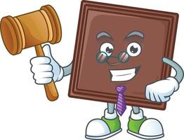uno mordedura chocolate bar dibujos animados personaje estilo vector