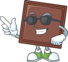 One bite chocolate bar cartoon character style vector