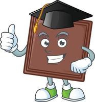 One bite chocolate bar cartoon character style vector