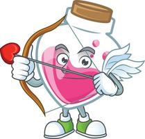 Pink potion cartoon character style vector