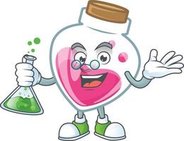 Pink potion cartoon character style vector