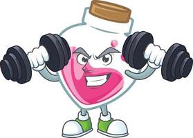 Pink potion cartoon character style vector