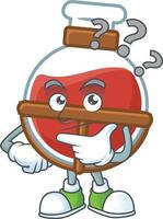 Red potion cartoon character style vector