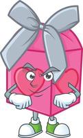 Love gift pink cartoon character style vector