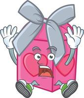Love gift pink cartoon character style vector