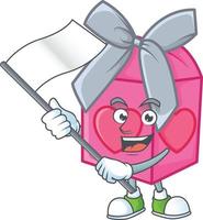 Love gift pink cartoon character style vector