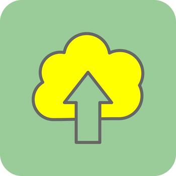 Cloud Uploding Vector Icon Design