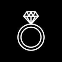 diseño de icono de vector de anillo de diamante