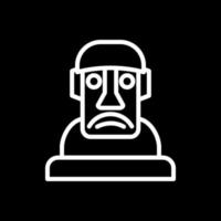 diseño de icono de vector moai