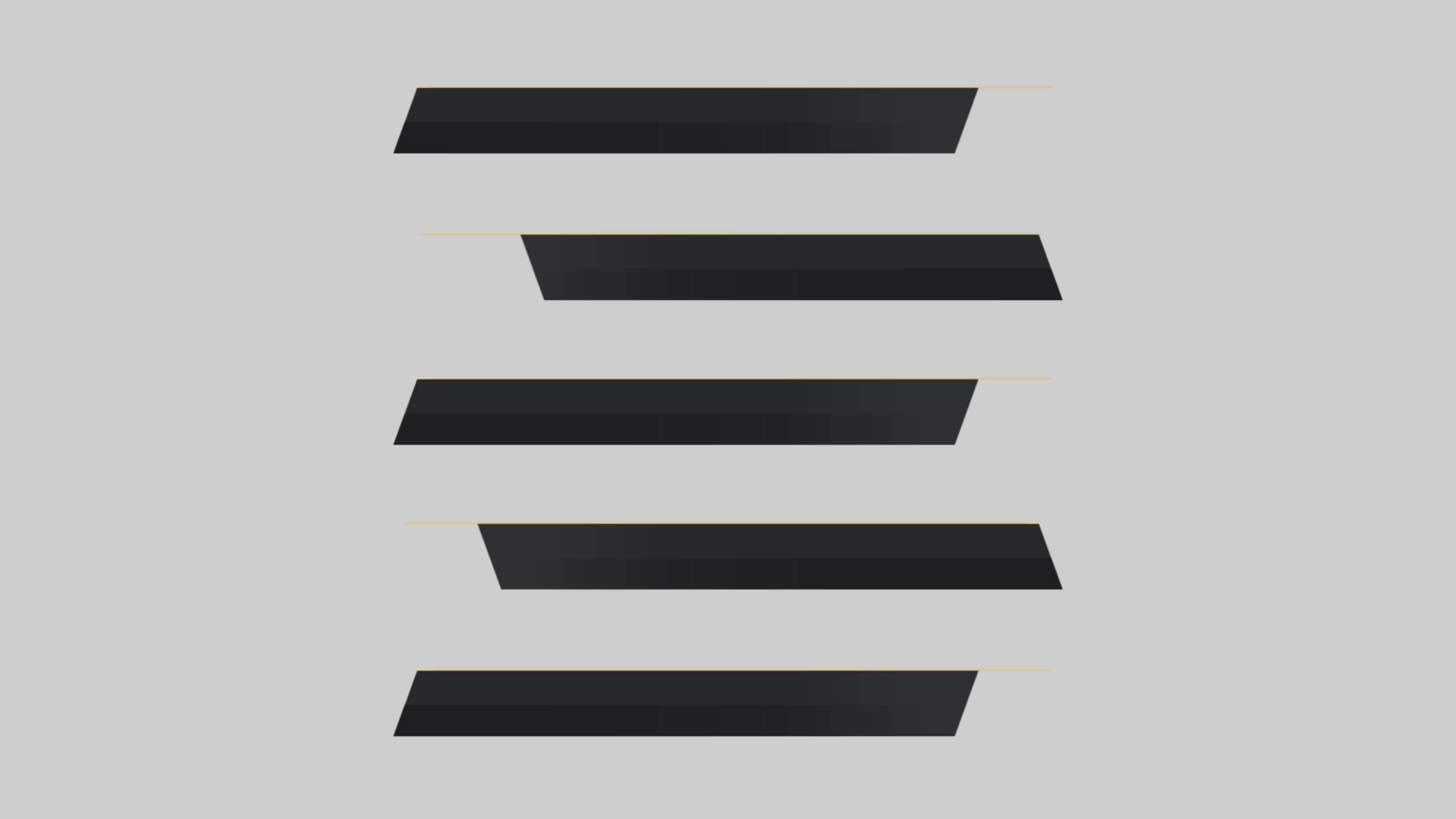 Animation black and yellow space bar 5 step for infographic timeline
