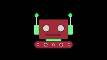 Animation technology icon for infographic design on black background. video