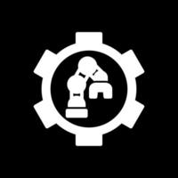 diseño de icono de vector de brazo de robot