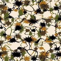 Seamless hand draw floral pattern, illustration flowers pattern. photo