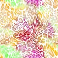 Seamless abstract colorful leopard pattern, watercolor effect leopard skin. photo