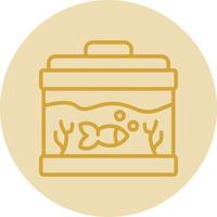 Fish Tank Vector Icon Design