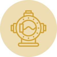 Diving Helmet Vector Icon Design