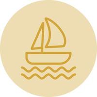 Sailboat Vector Icon Design