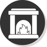 Fireplace Vector Icon Design