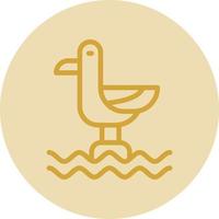 Seagull Vector Icon Design