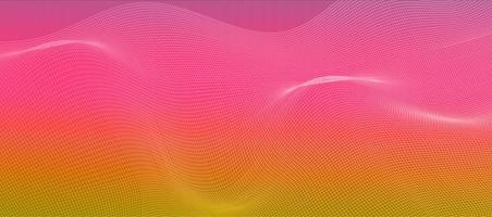 Colorful geometric wave curved lines background. Beautiful wireframe mesh element. Glowing Futuristic technology concept. Flowing wave lines isolated on gradient background. photo