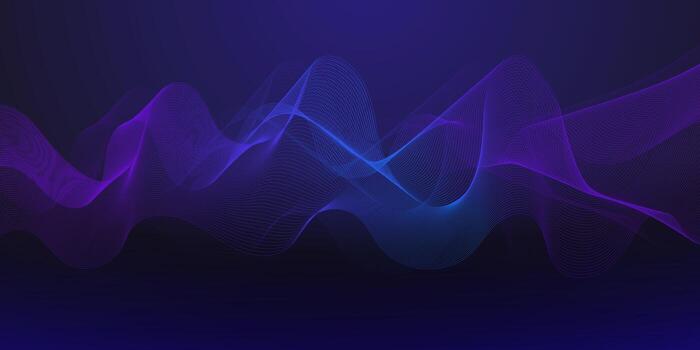 Colorful geometric wave curved lines background. Beautiful wireframe mesh element. Glowing Futuristic technology concept. Flowing wave lines isolated on gradient background. photo