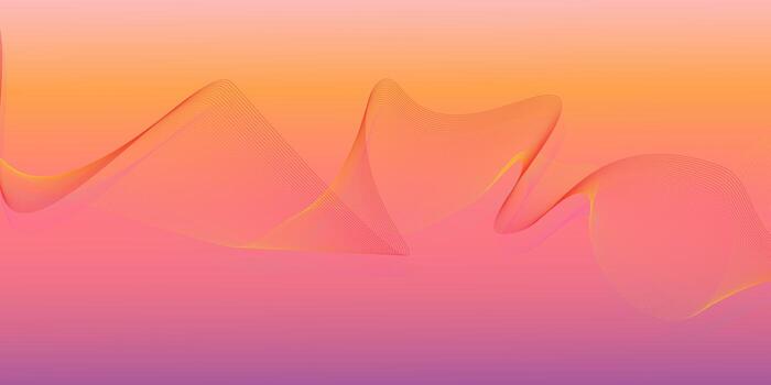 Colorful geometric wave curved lines background. Beautiful wireframe mesh element. Glowing Futuristic technology concept. Flowing wave lines isolated on gradient background. photo
