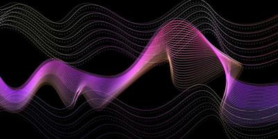 Colorful geometric wave curved lines background. Beautiful wireframe mesh element. Glowing Futuristic technology concept. Flowing wave lines isolated on gradient background. Connection structure. photo