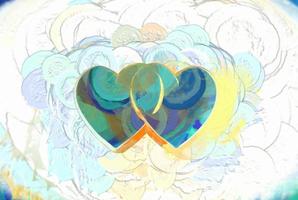 3D Rendering Romantic Heart Background photo