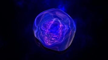 abstrato redondo azul esfera líquido iridescente bolha de sabão futurista, abstrato. vídeo 4k, design de movimento video