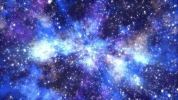 abstract ruimte achtergrond van de heelal en helder gloeiend sterren en sterrenbeelden. video 4k