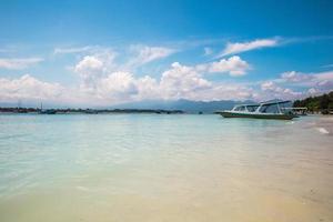Day view of Gili Meno and Lombok islands photo