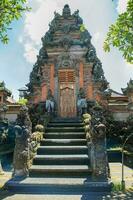 View of the entrance to the Balinese temple photo