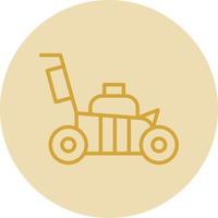 Lawn Mower Vector Icon Design