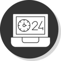 24 Hours Vector Icon Design